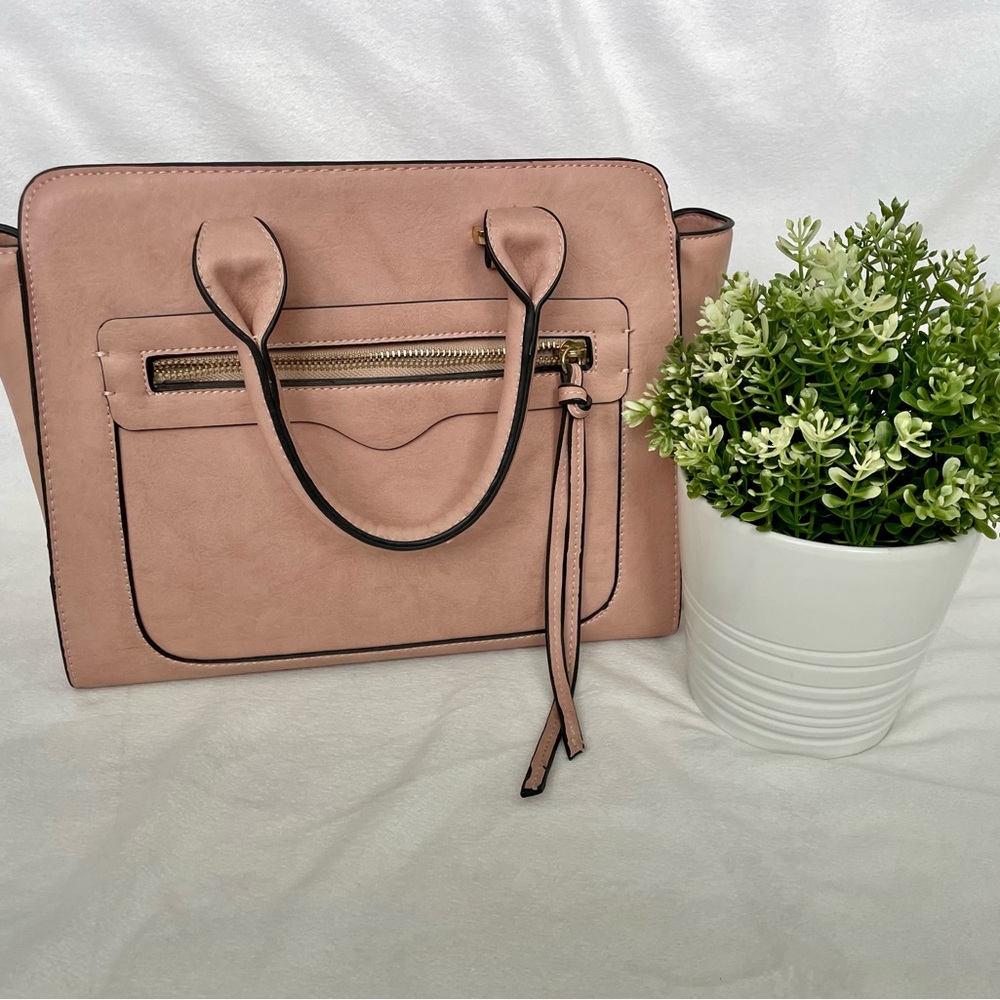 Dusty Pink Bag With Removable Strap NWOT - Picture 1 of 4